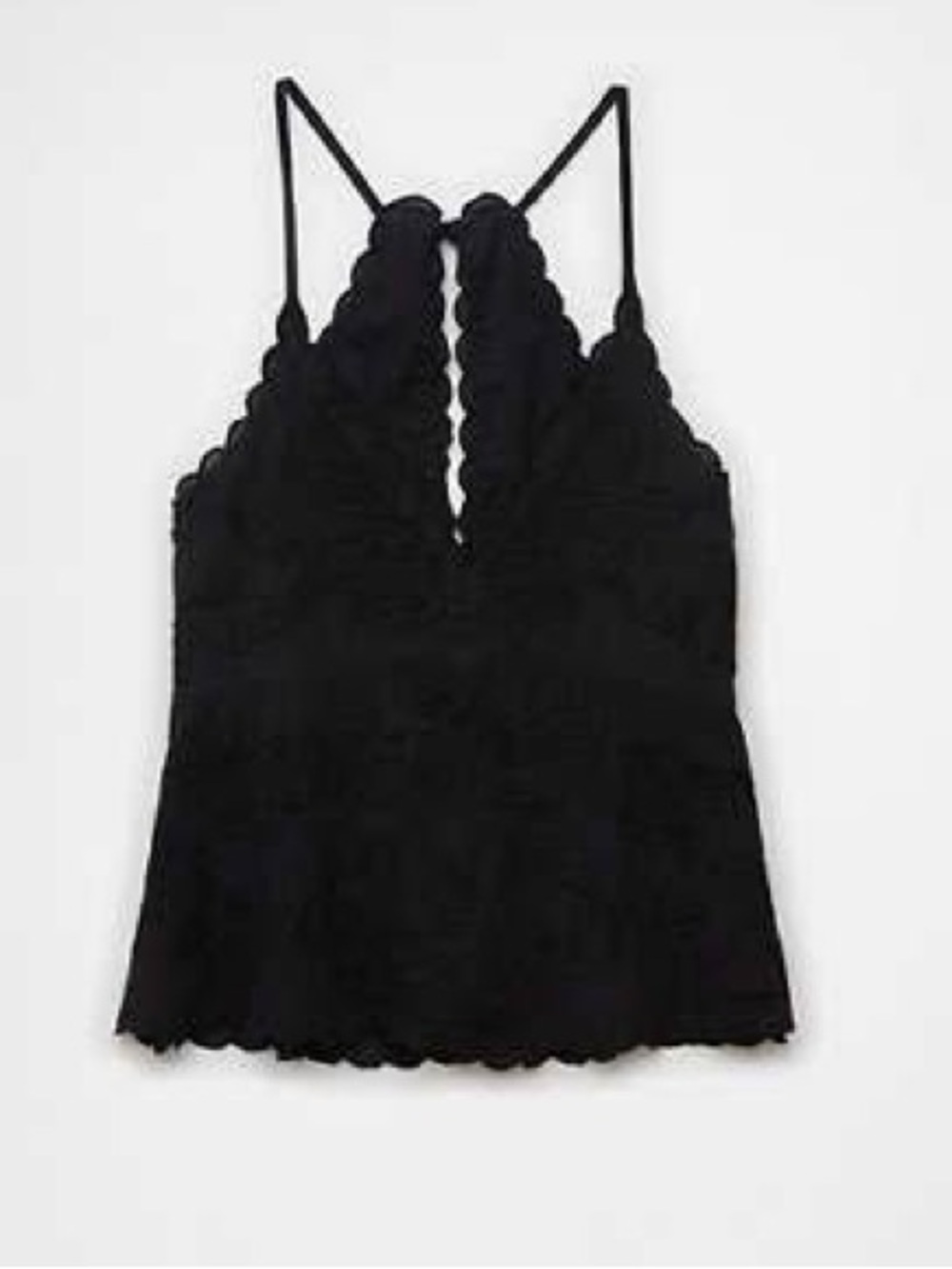 AE V-Neck Embroidered Halter Top - Picture 2 of 6